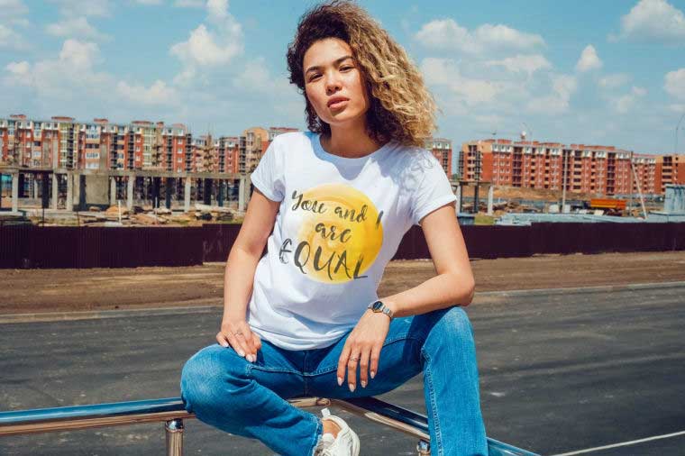 Girl with a T-shirt