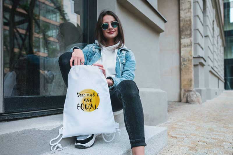 Girl with bag