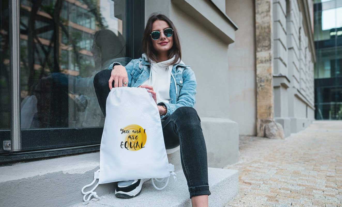 Girl with bag