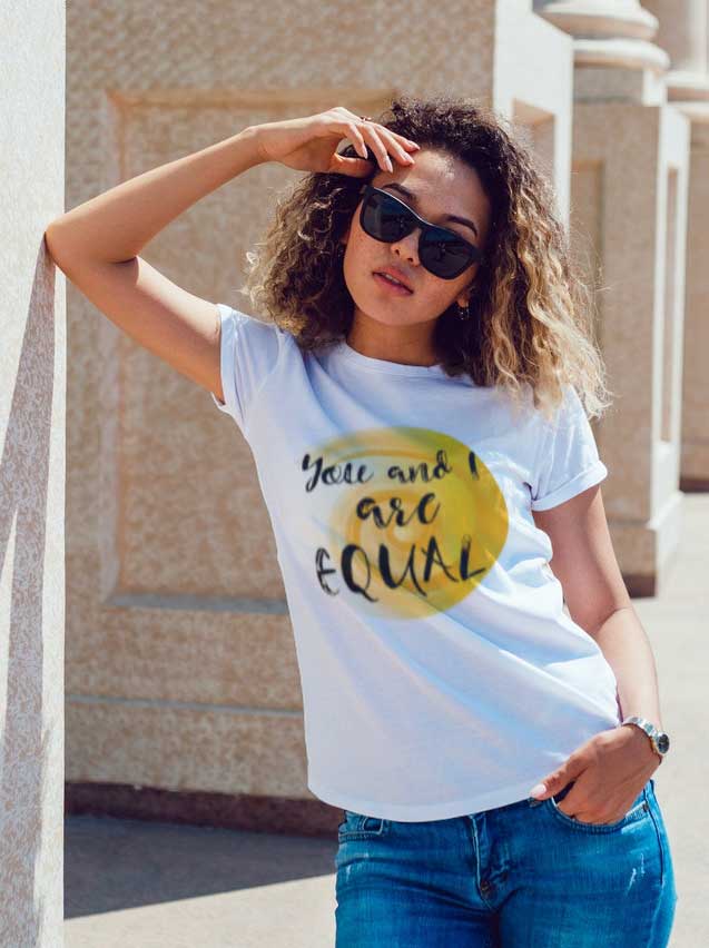 Girl with a T-shirt